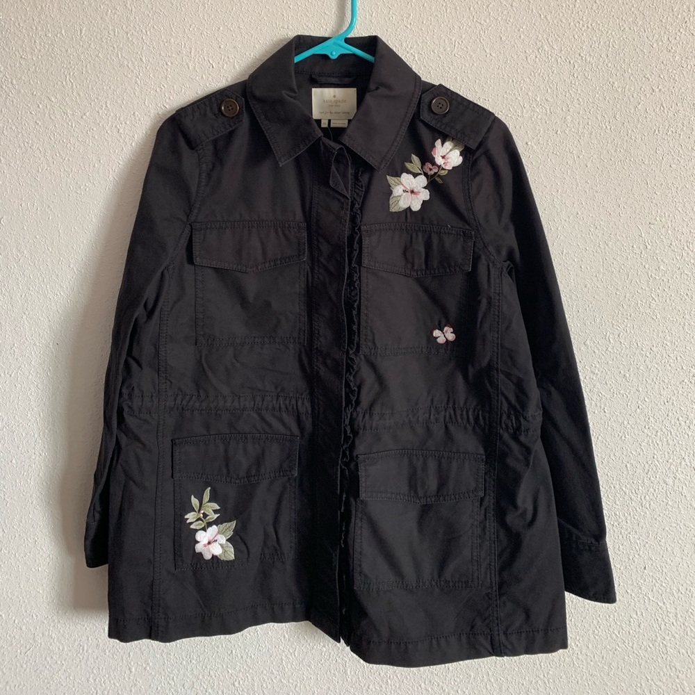 NWT Kate Spade Floral Army Jacket